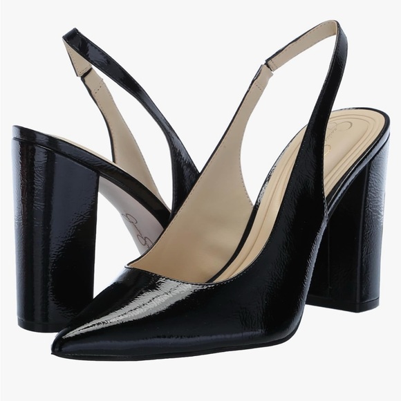 Jessica Simpson Shoes - Jessica Simpson Black Heels with Chunky Heel and Pointed Toe